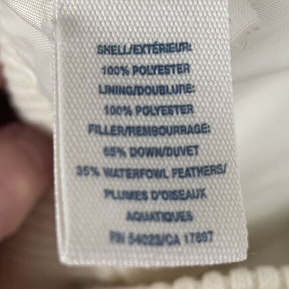 Old Navy Down Puffer Vest Size Large Girls Ivory Vintage 90s Horse Patch… - Picture 8 of 8